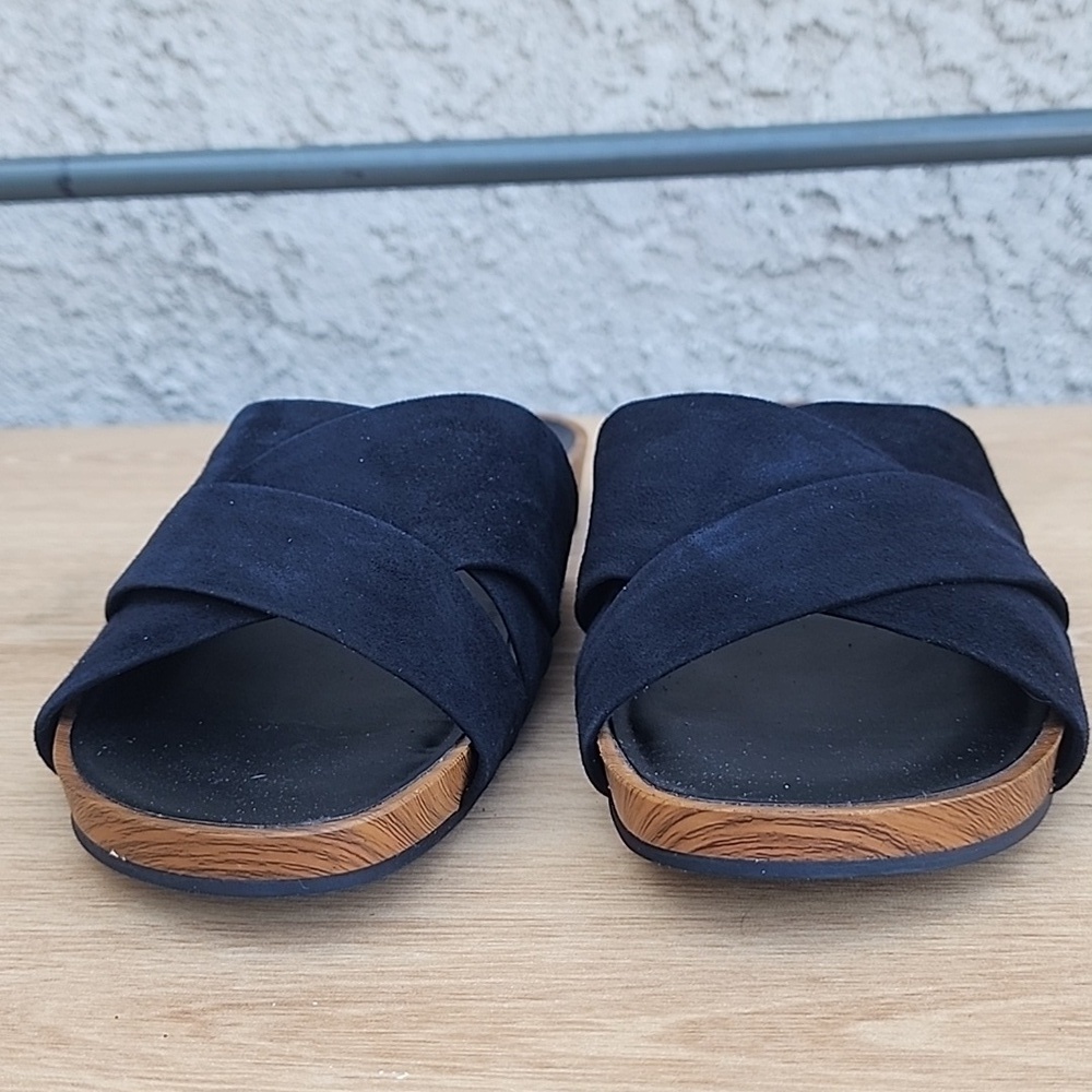 Cole Haan Women's Dark Blue Suede Mules Size 7B - Picture 2 of 12